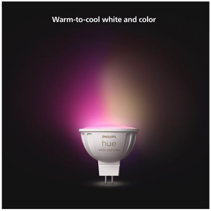 Set van 4 dimbare Philips Hue White and Color Ambiance LED RGBW-lampen GU5,3/MR16/6,3W/12V 2000-6500K