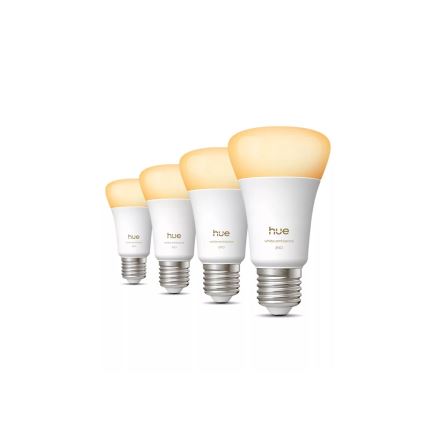 Set van 4 dimbare LED-lampen Philips Hue WHITE AMBIANCE E27/6W/230V 1000-20000K