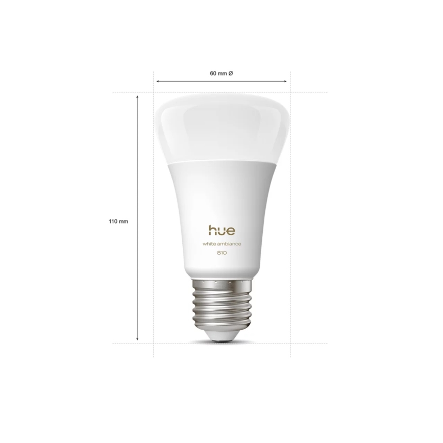 Set van 4 dimbare LED-lampen Philips Hue WHITE AMBIANCE E27/6W/230V 1000-20000K