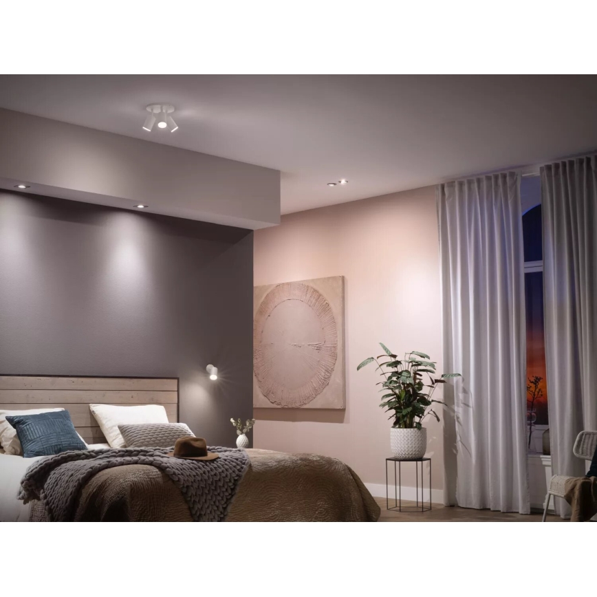 Set van 4 dimbare LED-lampen Philips Hue WHITE AMBIANCE GU10/4,2W/230V 2200-6500K