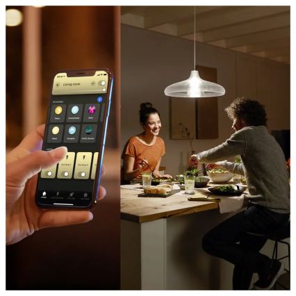 Set van 4 dimbare Philips Hue WHITE LED-lampen, E27, 7W, 230V, 2700K