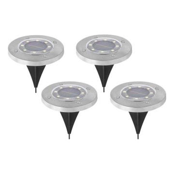 Set van 4 LED-zonnelampen CLAVO LED/1xAAA 4000K IP44 300 mAh