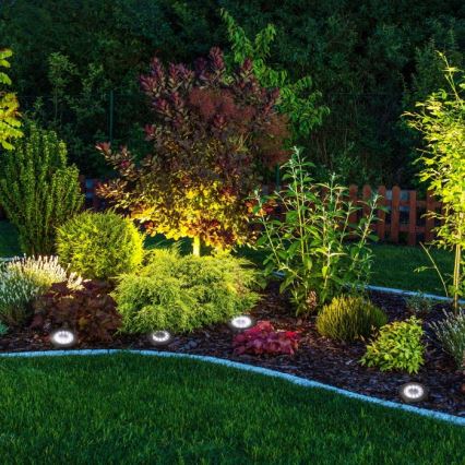 Set van 4 LED-zonnelampen CLAVO LED/1xAAA 4000K IP44 300 mAh