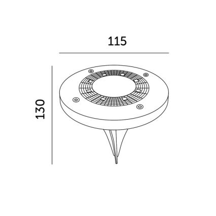 Set van 4 LED-zonnelampen met sensor CLAVO LED/1xAAA 4000K IP44 300 mAh