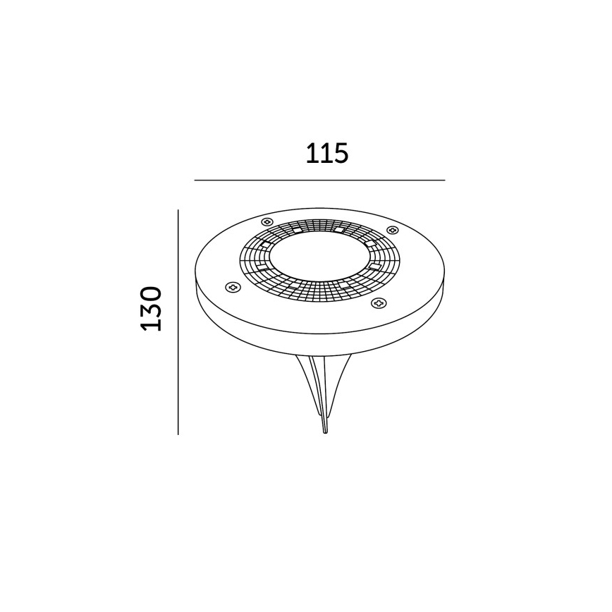 Set van 4 LED-zonnelampen met sensor CLAVO LED/1xAAA 4000K IP44 300 mAh