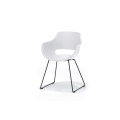 Set van 4 stoelen ROCKY, wit