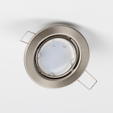 Set van 5 badkamer inbouwspots 1xGU10/4W/230V IP23 mat chroom