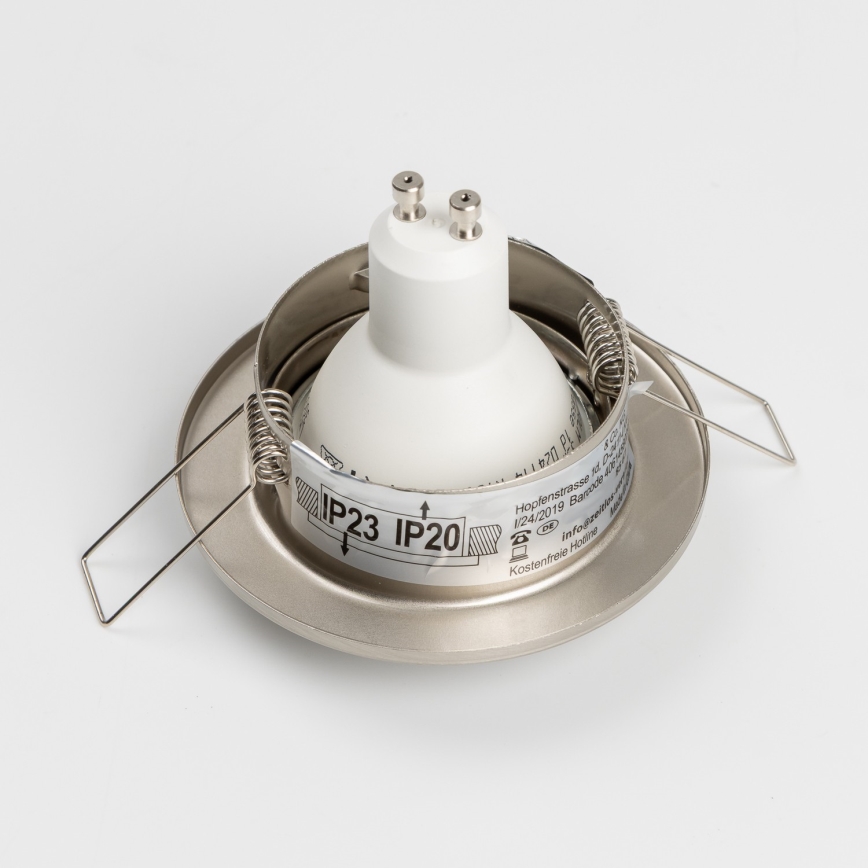 Set van 5 badkamer inbouwspots 1xGU10/4W/230V IP23 mat chroom