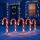 Set van 5 LED-kerstdecoraties voor buiten LED/2W/230V IP44 rood