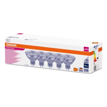 Set van 5 LED-lampen MR16 GU5,3/2,6W/12V 2700K 36° - Osram