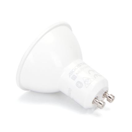 Set van 6 LED RGBW dimbare MESH GU10/6,5W/230V 2700-6500K Wi-Fi + afstandsbediening - Aigostar