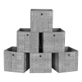 Set van 6 opbergboxen CURAN 30x30x30 cm, grijs