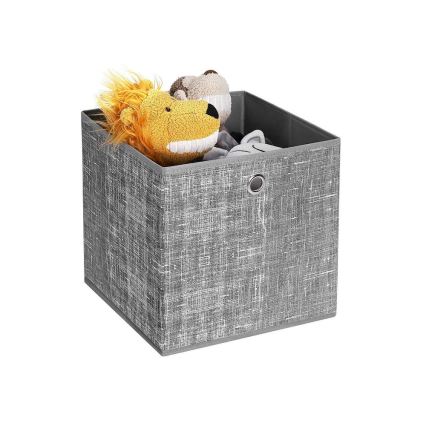 Set van 6 opbergboxen CURAN 30x30x30 cm, grijs