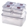 Set van 7 bewaardozen LOCK, blauw/doorzichtig