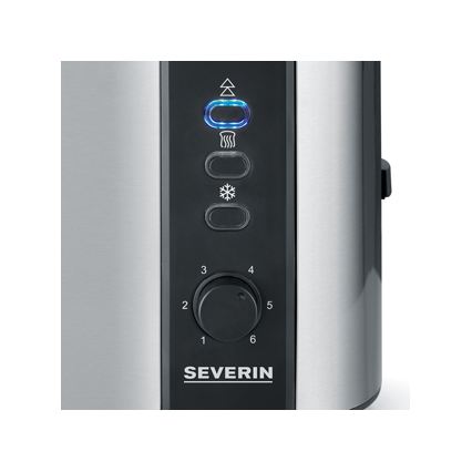 Severin AT 2589 - Broodrooster met twee sleuven 800W/230V roestvrij staal/zwart