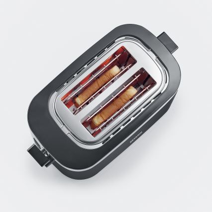 Severin AT 9264 - Broodrooster met twee sleuven 800 W/230 V roestvrij staal/zwart