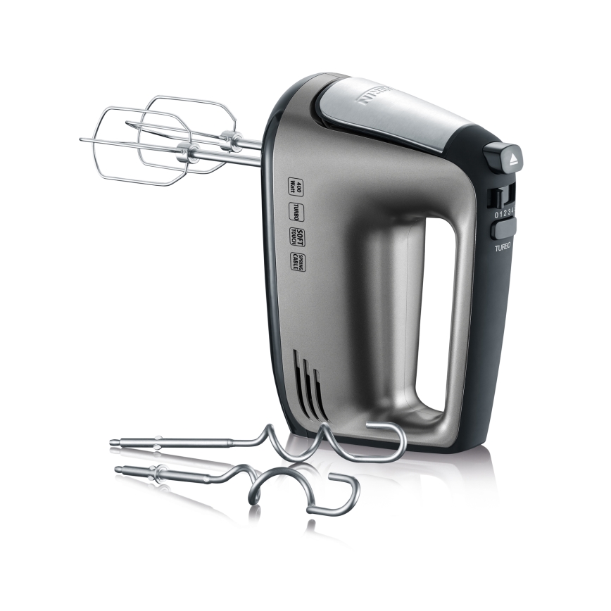 Severin HM 3832 - Handmixer 400W/230V roestvrij staal/zwart