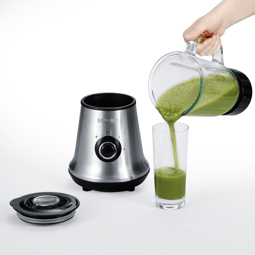 Severin SM 3737 - Tafelblender 1 l 500W/230V roestvrij staal/zwart