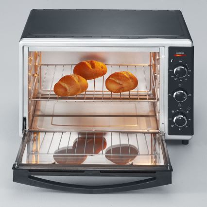 Severin TO 2058 - Heteluchtoven met grillfunctie en pizzasteen 1800 W/230 V 42 l zwart