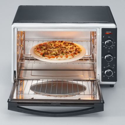 Severin TO 2058 - Heteluchtoven met grillfunctie en pizzasteen 1800 W/230 V 42 l zwart