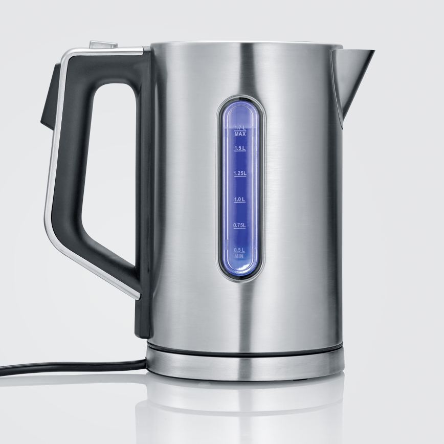 Severin WK 3418 - Elektrische waterkoker 1,7 l 3000W/230V roestvrij staal/zwart