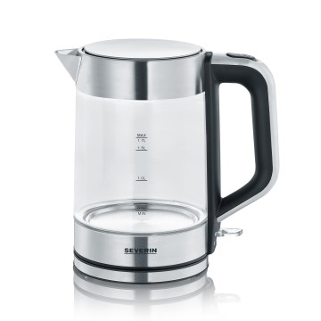 Severin WK 3420 - Elektrische waterkoker 1,7 l 2200W/230V roestvrij staal/glas