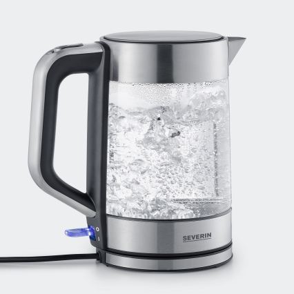 Severin WK 3420 - Elektrische waterkoker 1,7 l 2200W/230V roestvrij staal/glas