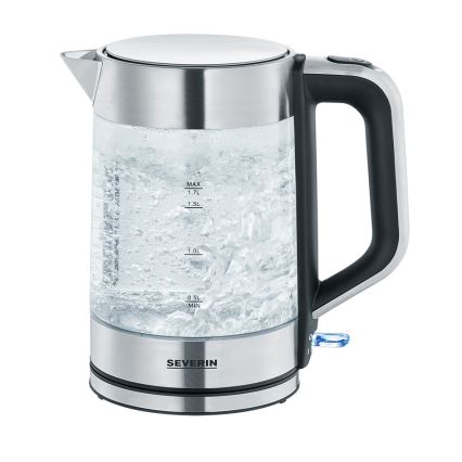 Severin WK 3420 - Elektrische waterkoker 1,7 l 2200W/230V roestvrij staal/glas