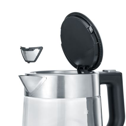 Severin WK 3468 - Elektrische waterkoker 1 l, 2200 W/230 V, roestvrij staal/glas