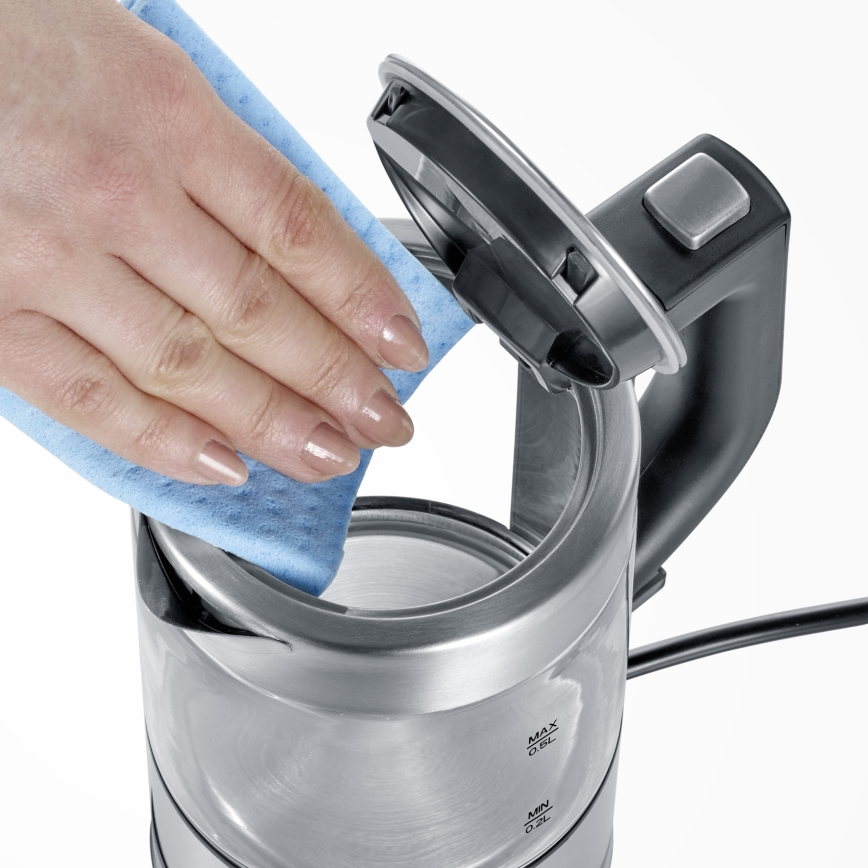 Severin WK 3472 - Snelle waterkoker 0,5 l 1100W/230V RVS/glas