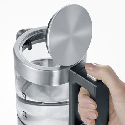 Severin WK 3472 - Snelle waterkoker 0,5 l 1100W/230V RVS/glas