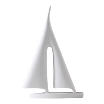 Sfeervolle tafeldecoratie van hars, 28 cm, wit