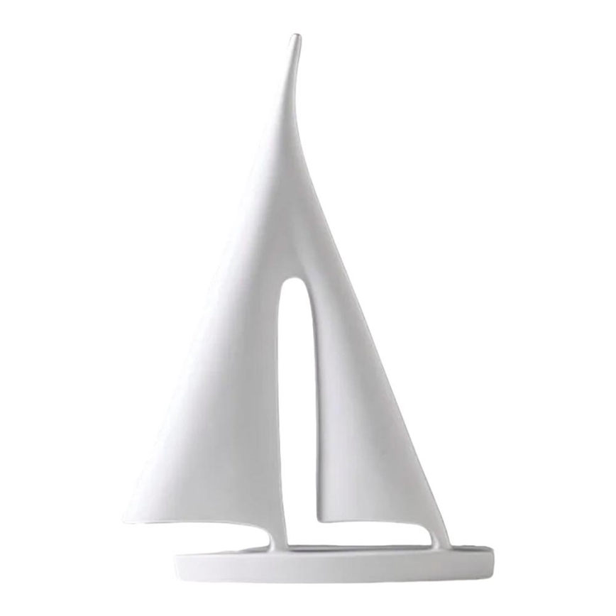 Sfeervolle tafeldecoratie van hars, 28 cm, wit