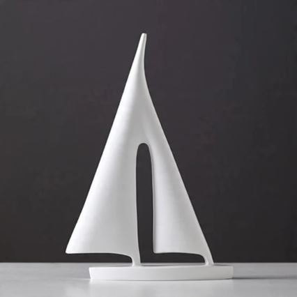 Sfeervolle tafeldecoratie van hars, 28 cm, wit