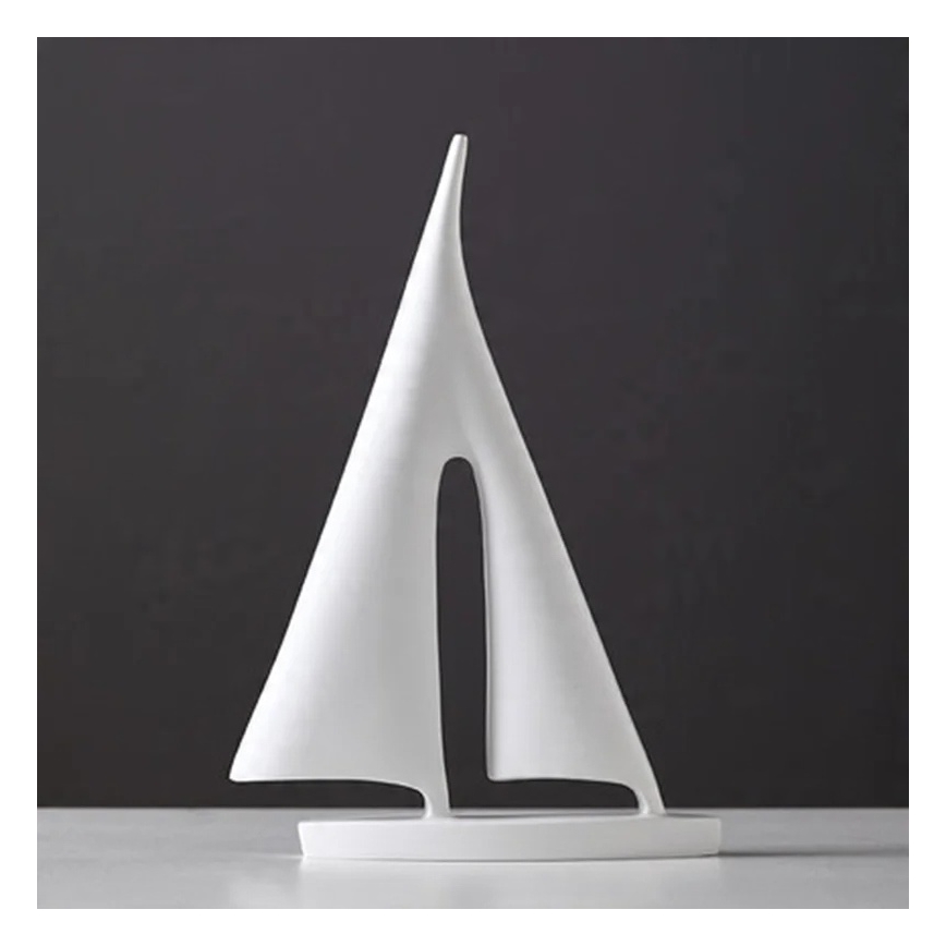 Sfeervolle tafeldecoratie van hars, 28 cm, wit