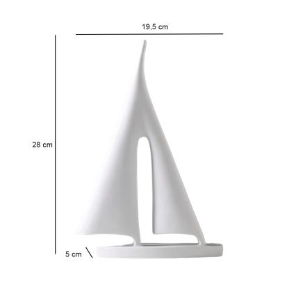 Sfeervolle tafeldecoratie van hars, 28 cm, wit