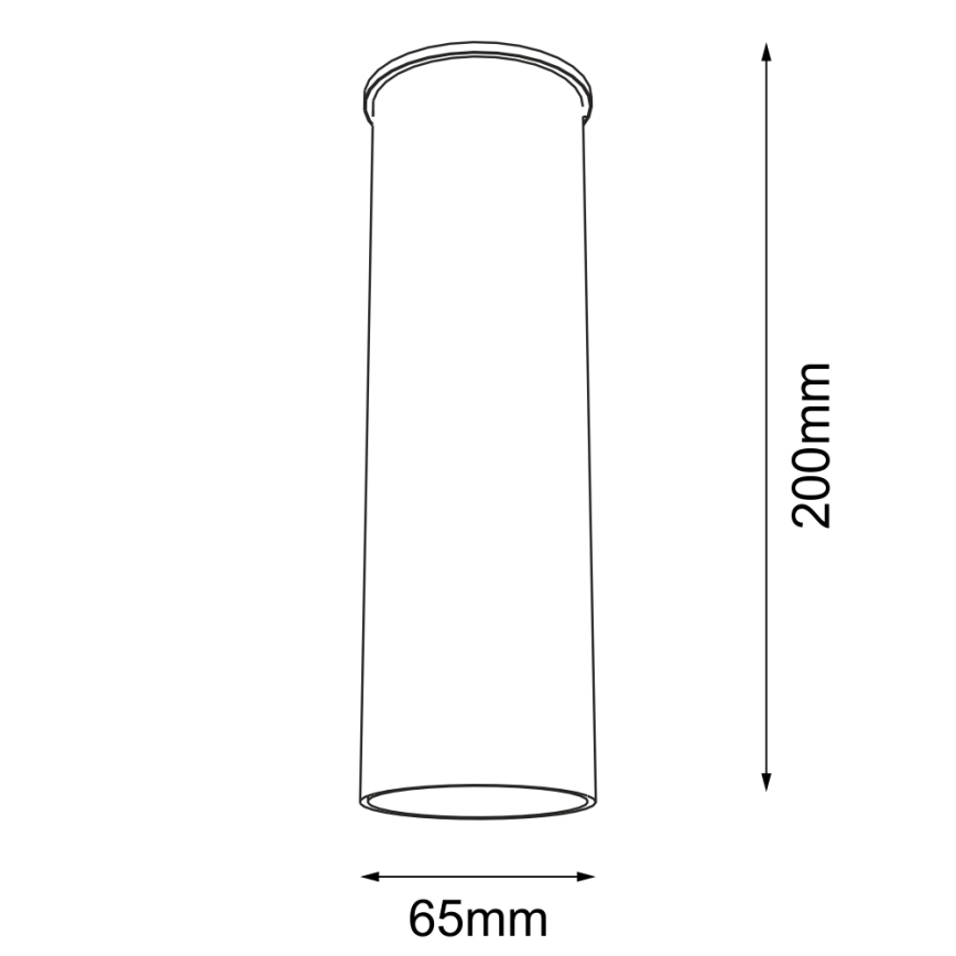 Shilo - Plafond Lamp ARIDA 1xGU10/15W/230V 20 cm zwart