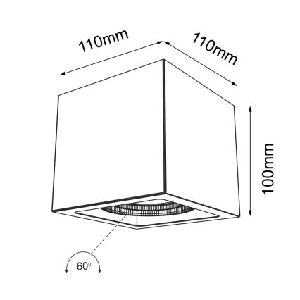 Shilo - Spot 1xGU10/15W/230V zwart