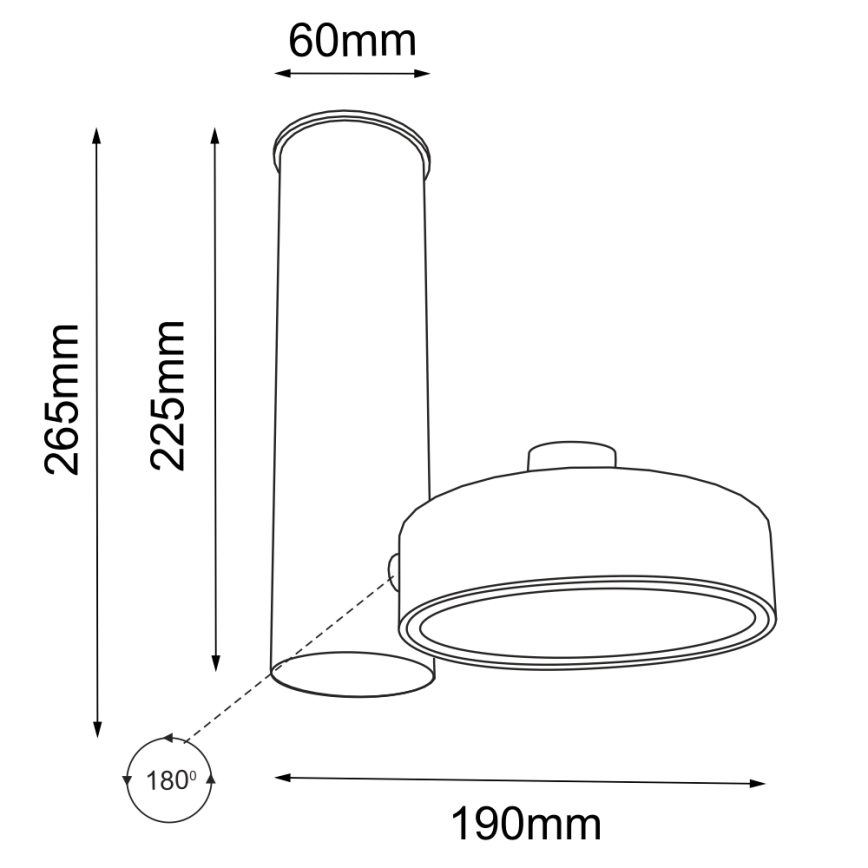 Shilo - Spot 1xGU10/15W/230V zwart
