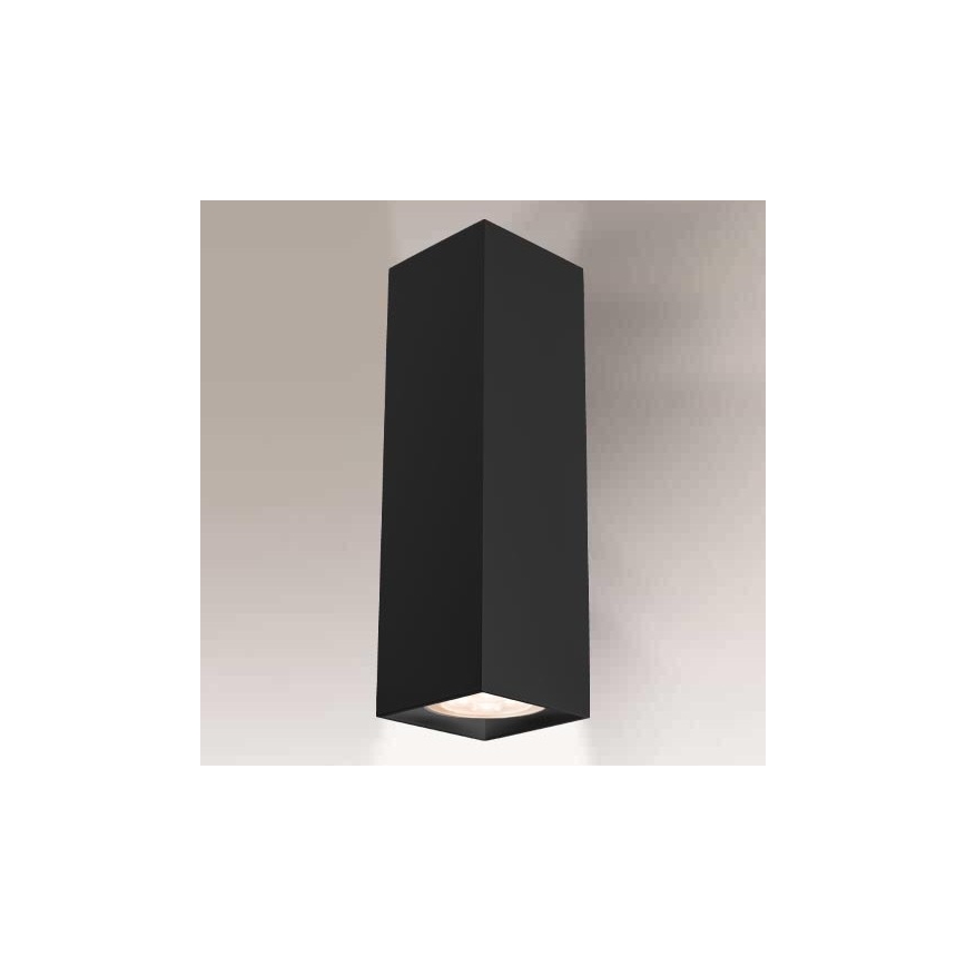Shilo - Wand Lamp 2xGU10/15W/230V zwart
