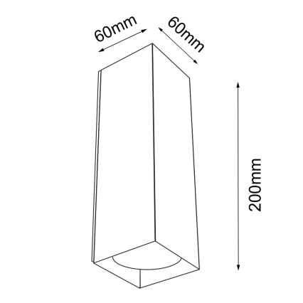 Shilo - Wand Lamp 2xGU10/15W/230V zwart