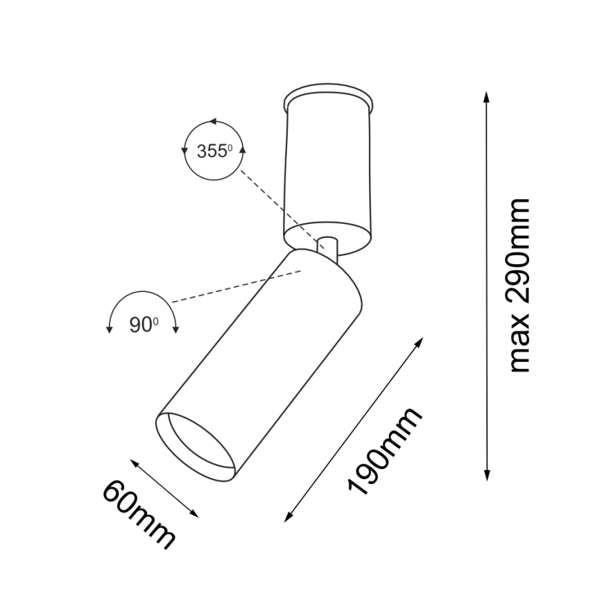 Shilo 7206 - Spotlamp SHIMA 1xGU10/15W/230V wit