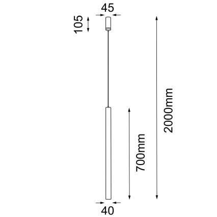 Shilo 7573 - Hanglamp aan een touwtje YABU 1xGU10-MR11/15W/230V wit