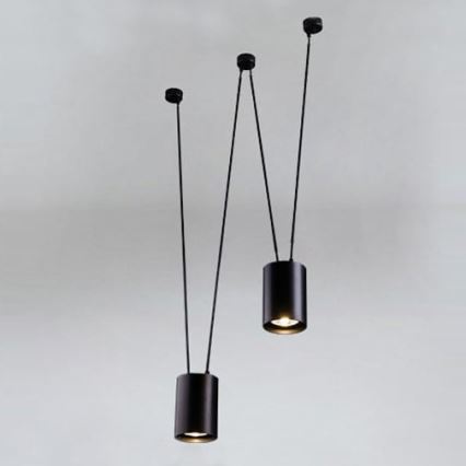 Shilo - Hanglamp aan een koord 2xGU10/15W/230V spin zwart