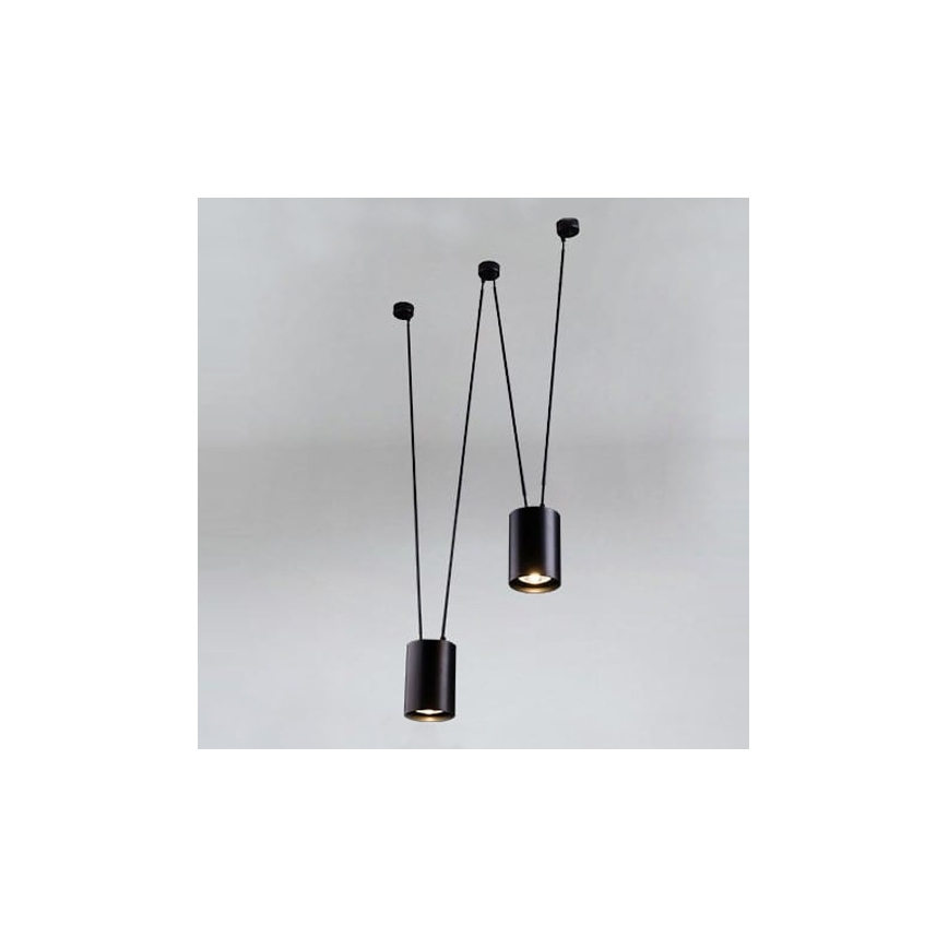 Shilo - Hanglamp aan een koord 2xGU10/15W/230V spin zwart