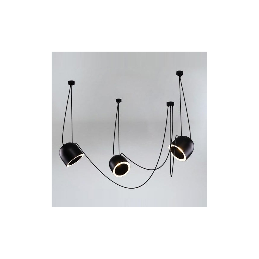 Shilo - Hanglamp aan een koord 3xE14/15W/230V spin zwart