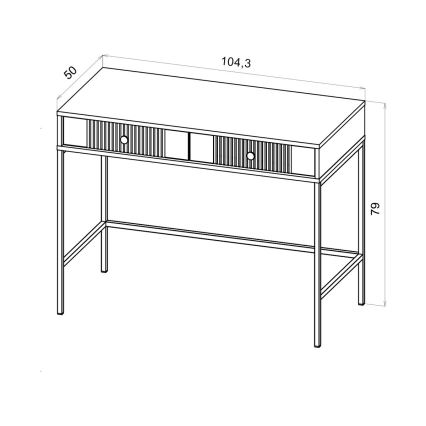 Sidetable LUE 104x50 cm zwart