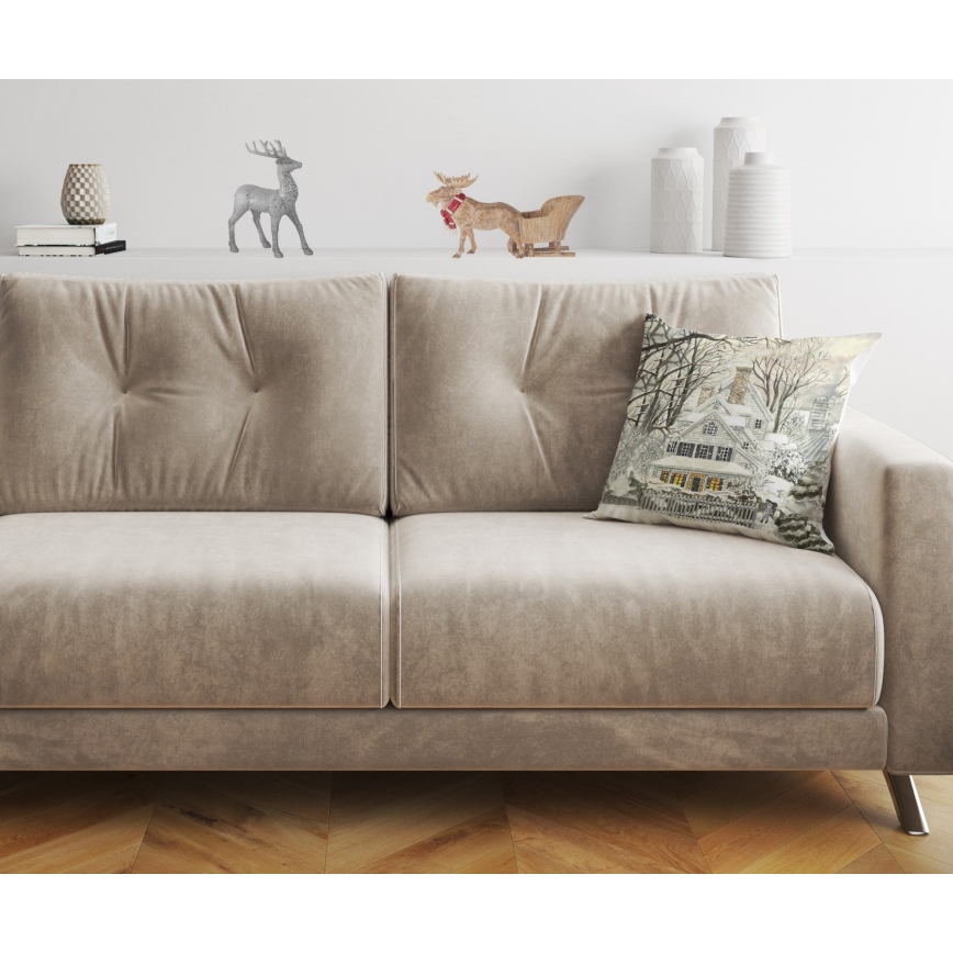 Sierkussen 43x43 cm beige