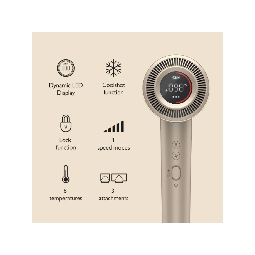 Silk’n - Haardroger SILKYAIR PRO 1600W/230V goud