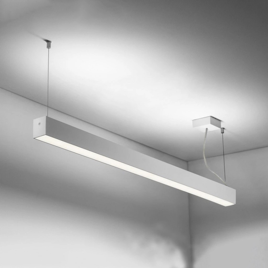 Sinclair - LED Plafondlamp LSM LED/40W/230V 3000K/4000K/5000K 120 cm zilver
